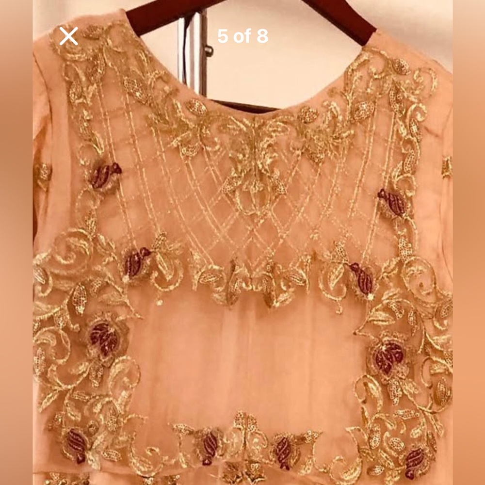 Three pieces Embroidered Maxi shalwar and dupatta dress size medium. - Picture 5 of 7